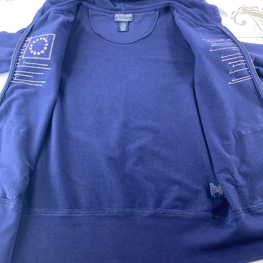 Y2K Polo Ralph Lauren Full Zip
Hoodie Sweatshirt Blue Flag
Polo Jeans Co - Picture 9 of 12